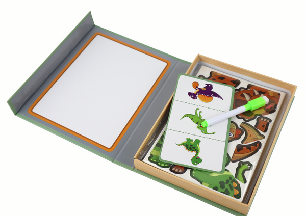 Pädagogisches Magnetpuzzle-Set mit Dinosaurier-Thema