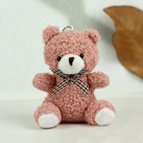 Teddybär Schlüsselanhänger Anhänger Dekoration Rosa 8cm