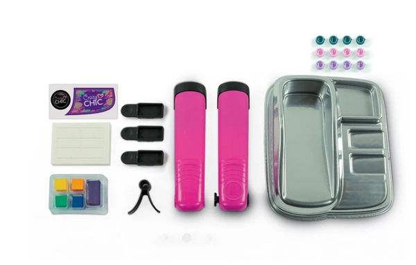 Crazy Chic Hair Colouring Set: Crazy Hairstyles with Straightener & Beads Clementoni 18773