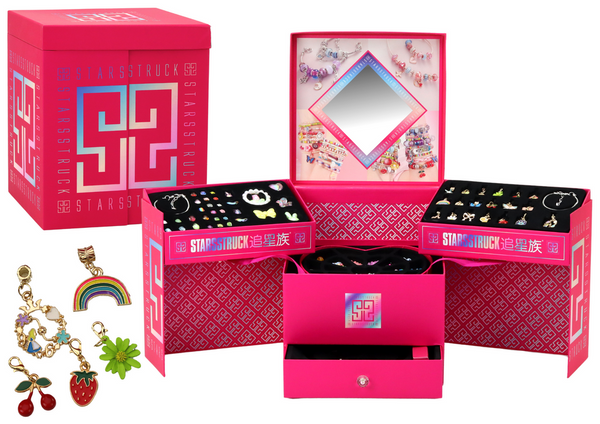 DIY Jewelry Making Set Beads Pendants Box 1267 pieces.