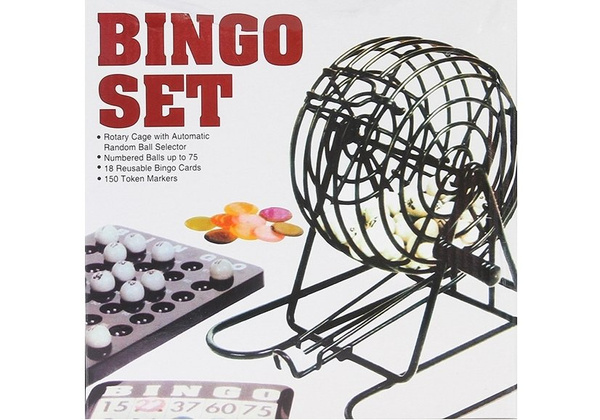 Metal Bingo Game Set Reusable Cards Lottery Machine