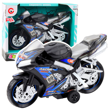 Rennrad Racer Drive Lichter Sounds Schwarz Blau