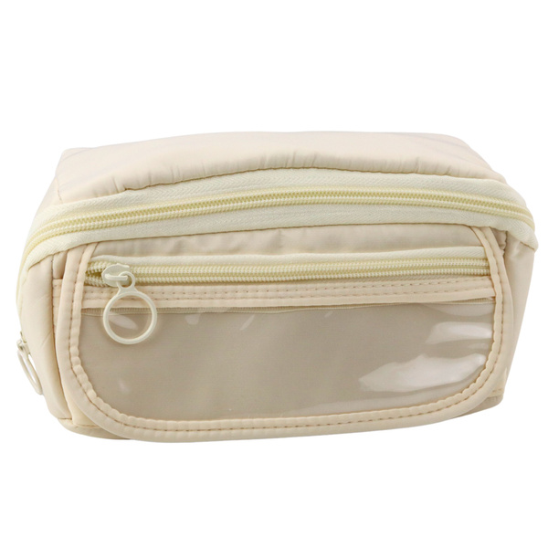 Federmäppchen Schulset, erweiterbar, geräumig, creme, beige, 20x10cm