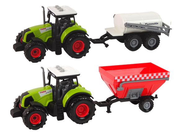Farmer Traktor Set + 2 Landmaschinen Farm Truck Set
