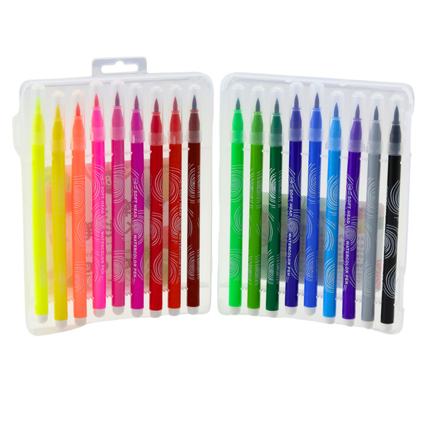 Watercolor Markers in Organizer Colored Set of 18 Pcs