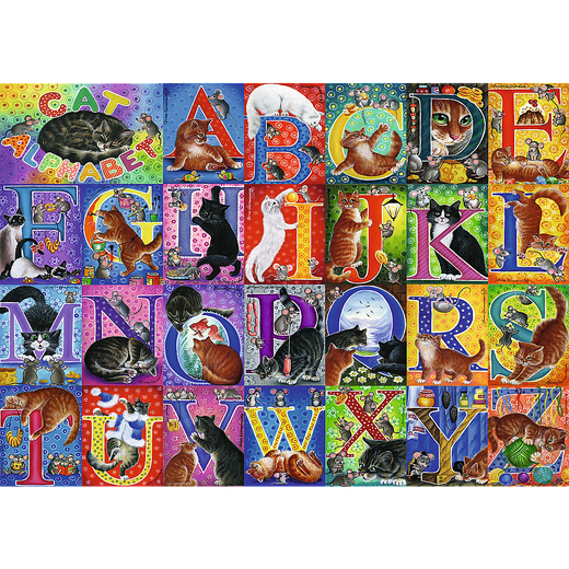 Puzzle - 500 - Koci alfabet - Trefl 37527