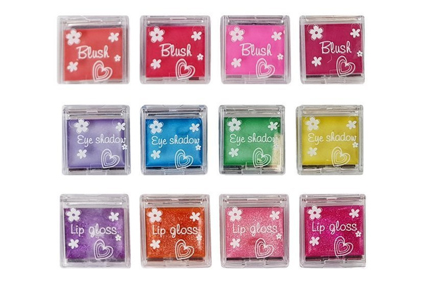 Makeup Set Case Eye Shadows Lip Gloss Blush