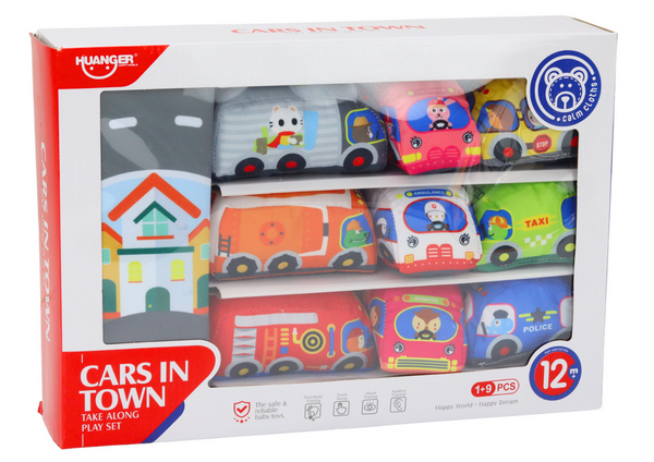 Set mit 9-teiligen Spielmatten für weiche Spielzeugautos