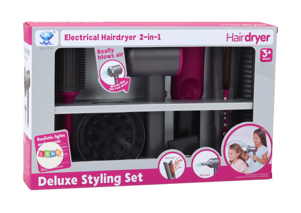 Friseur-Set, Trockner, Glätteisen, Bürste, austauschbare Spitzen