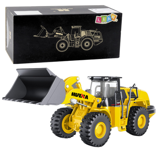 Backhoe Loader Metal Construction Huina Yellow 1:50