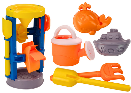 Sand Toys, Large Grinder, Spatula, Rake, Watering Can, Molds
