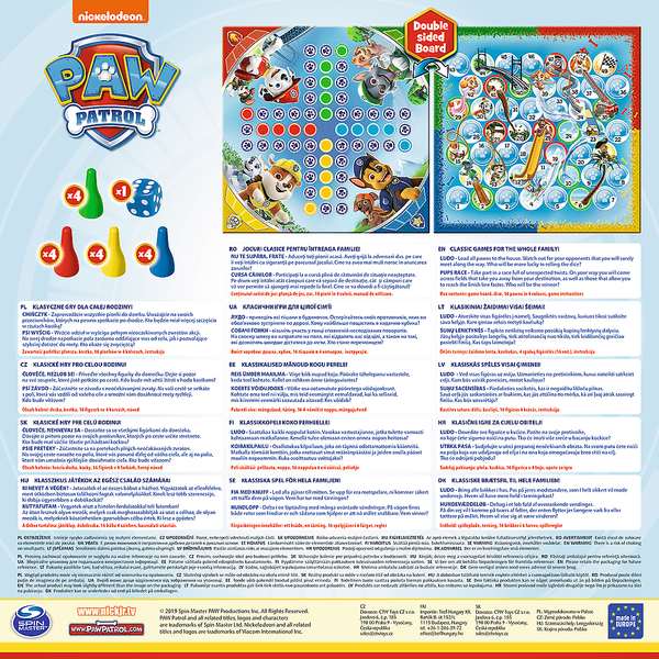 Brettspiel 2-in-1 Mensch ärgere dich nicht Paw Patrol Trefl 01896