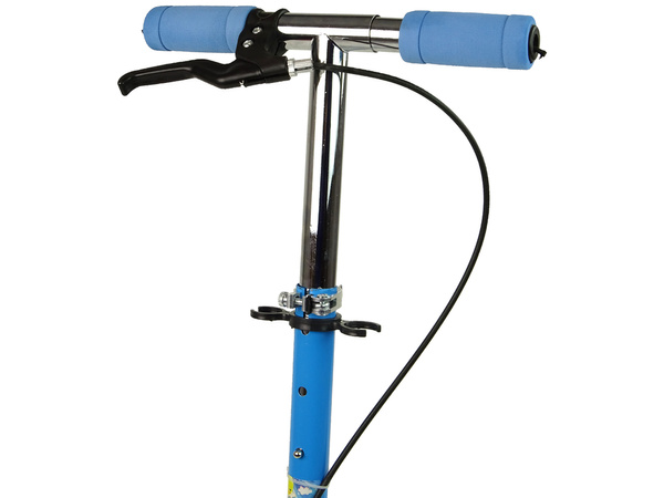 Dreirädriger Tretroller Leuchtende LED-Räder blau mit Handbremse