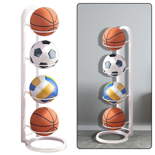 Stojak na piłki biały