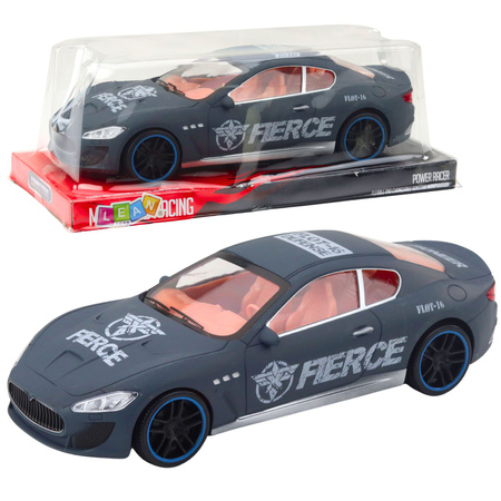 Sportwagen mit Heckantrieb und mattgrauer Karosserie