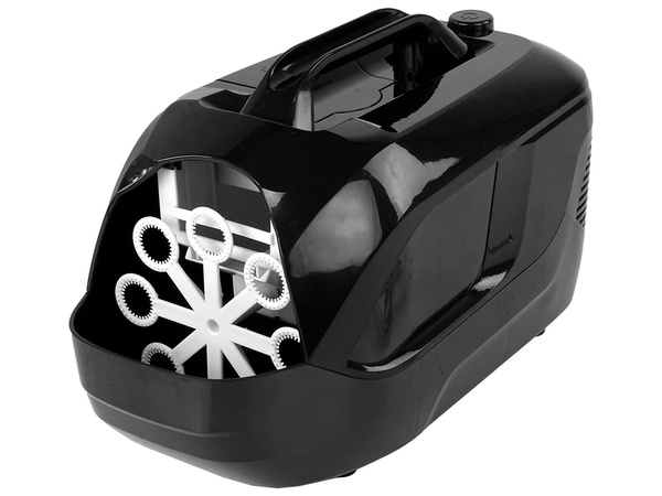 Battery operated soap bubble machine