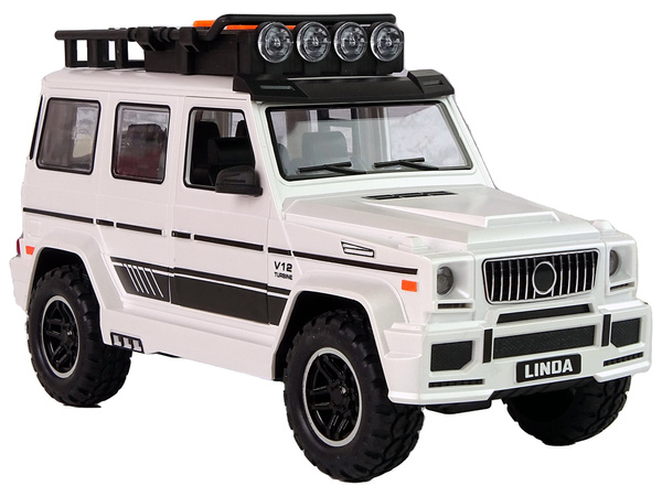 Battery-powered off-road car white