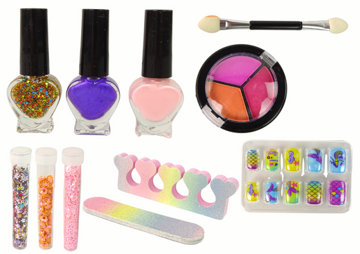 Regenbogen-Nagelkunst-Make-up-Set