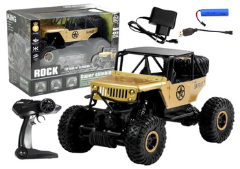 R/C Monster Car Jeep 1:18 Gold