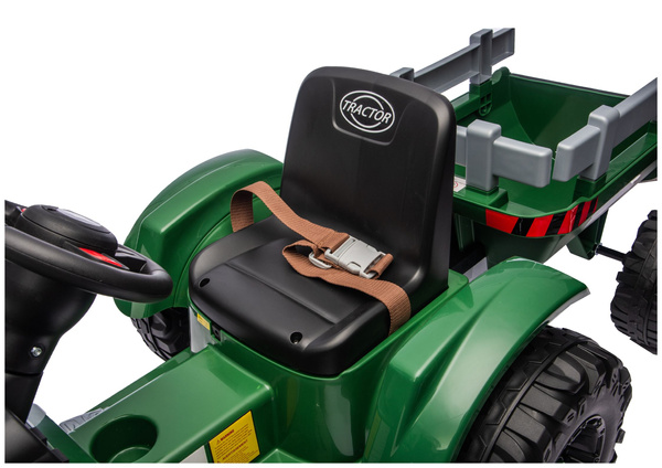 CH9959B Battery Operated Tractor with Trailer Dark Green 24V