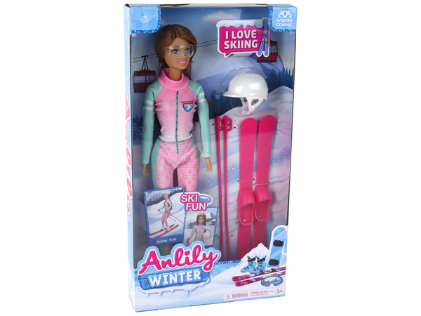 Anlily Skier Doll Ski Set Skier