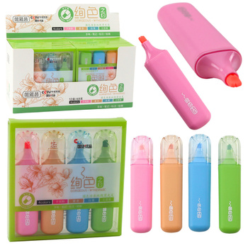 Set of 4 Colored Double-Tip Highlighters