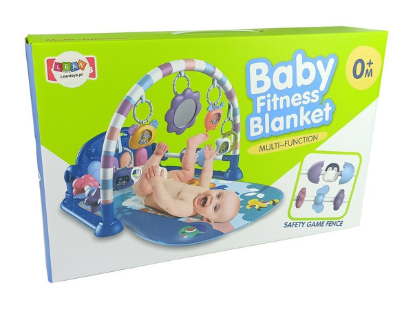 Babymatte mit Schaumstoffrasseln Beißring Spiegel Sound Rose