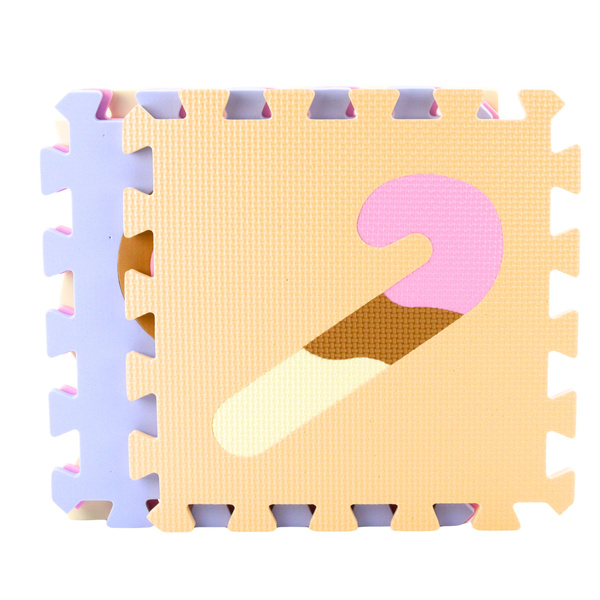 Weiche Puzzle-Lernmatte aus EVA-Schaumstoff, Pastelltiere, 16-tlg.