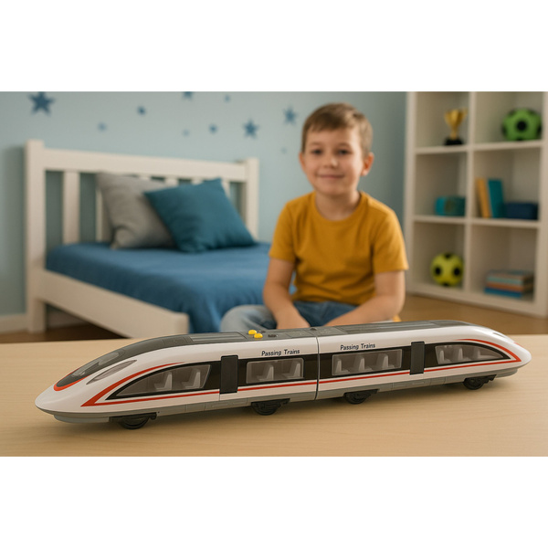 Express Passenger Train Opening Doors Lights Sounds