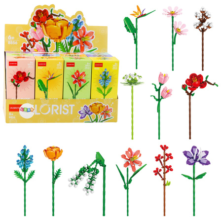 Construction Blocks Single Decorative Flower 61-158 pcs Mix