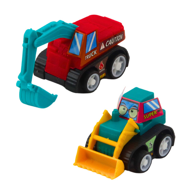 Set of Mini Construction Cars with Motor in a Bag 6 pcs.