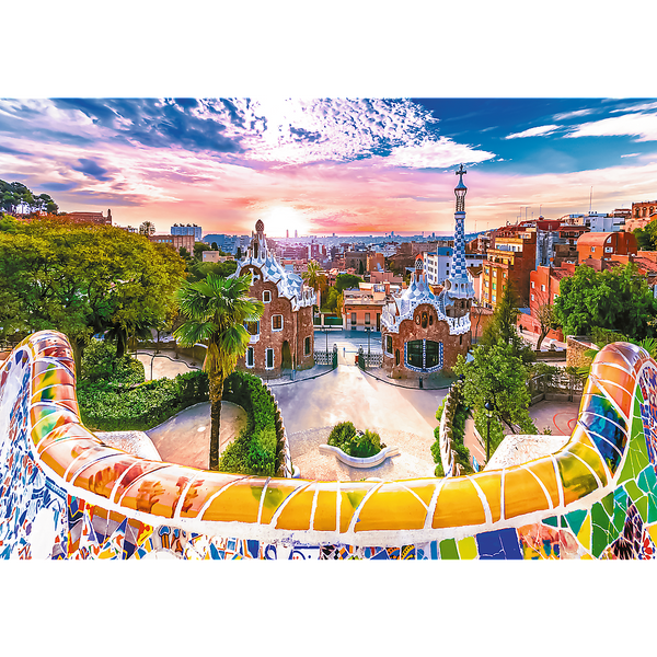 Puzzle - "1000" - Sunset over Barcelona, Spain Trefl 10711
