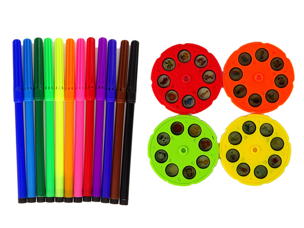 Projector Drawing Templates Pens OHP Board Blue