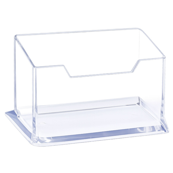 Transparenter Visitenkartenhalter aus Kunststoff, 11 cm