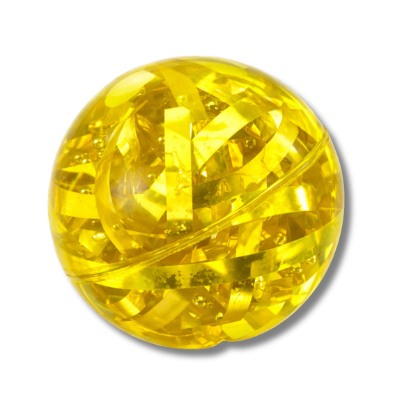 Flexibler Gummi-Hüpfball mit Konfetti und Lichterkette, 7 cm