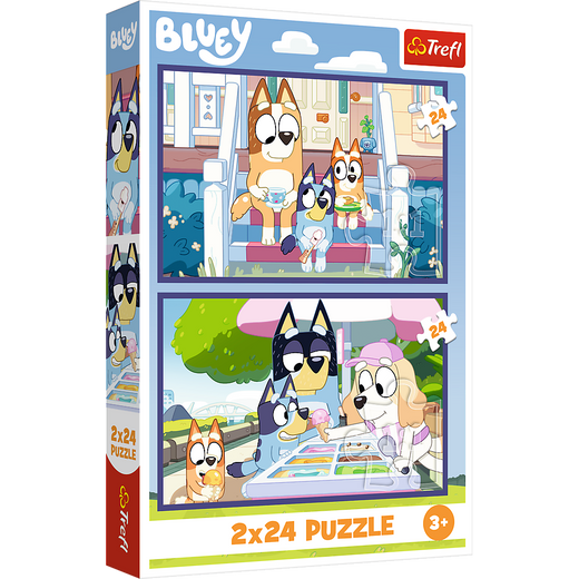 Puzzle - 2x24 - Funny Bluey - BBC Bluey Trefl 34446