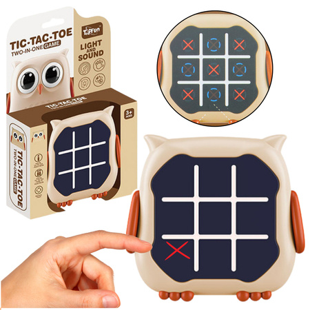 Elektronisches Spiel 3in1 Tic Tac Toe Memory Owl Beige