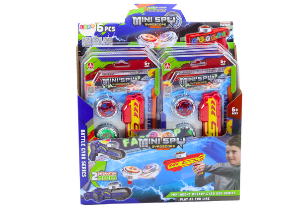 Pistolenwerfer-Set 2 Metallscheiben rot Lichter