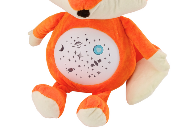 Plüsch-Teddybär, schlafende Lichter, Geräusche, Nacht- und Tagmodus, Fuchs