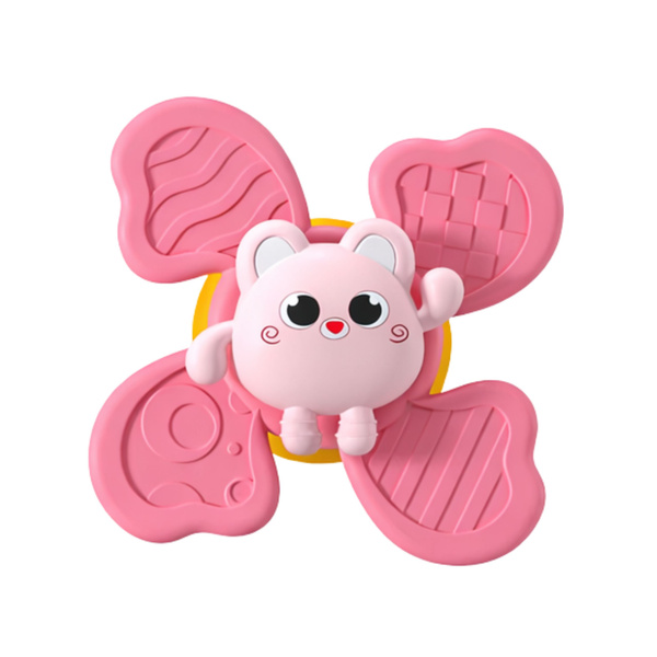 Set mit Fidget Spinnern, Rasseln, drehbaren Saugnäpfen, bunt, 3 Stück.