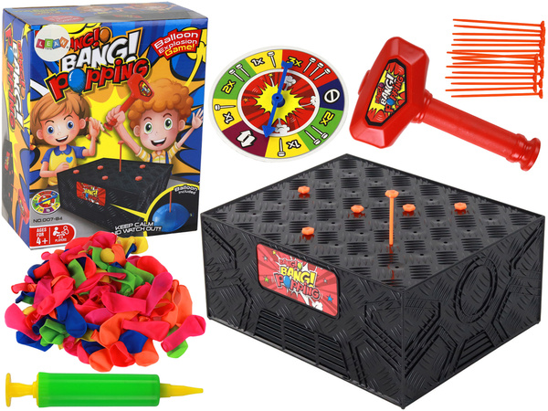Family Arcade Game: Pop the Balloon with Hammer and Nails
