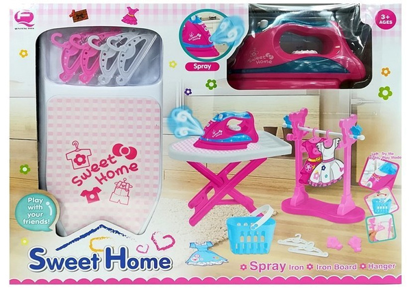 Pink Iron Ironing Set Ironing Board Hangers