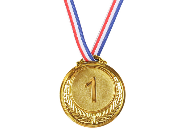 Goldmedaille für den ersten Platz, Trophäe aus Zink, 6,5 cm