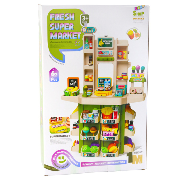 Toy Store For Kids Super Market Interactive 67pcs