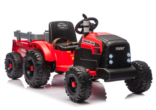 Traktor Na Akumulator CH9959B Z Przyczepą Czerwony 24V 