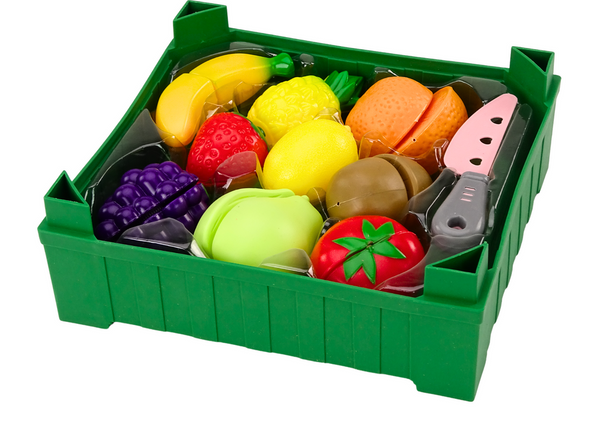 Fruit Cutting Set in a Box 9 Pieces Green Knife