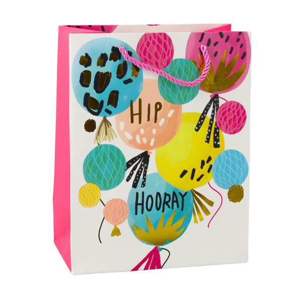 Muster für Geburtstagsgeschenktüten aus Papier, 23 x 18 x 10,5 cm