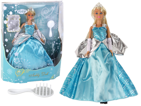 Anlily Doll Schneewittchen, blaues Kleid, langes blondes Haar