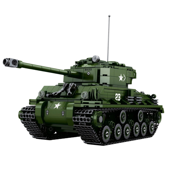 Bausteine Militärpanzer Sherman M4A3E8 Maßstab 1:30 839 Teile.