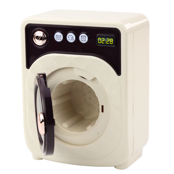 Toy Washing Machine For Kids Elegant Lights Sounds Rotating Drum White